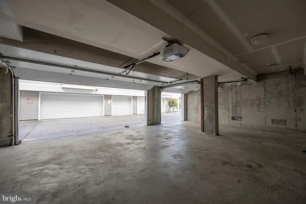 a view of a garage