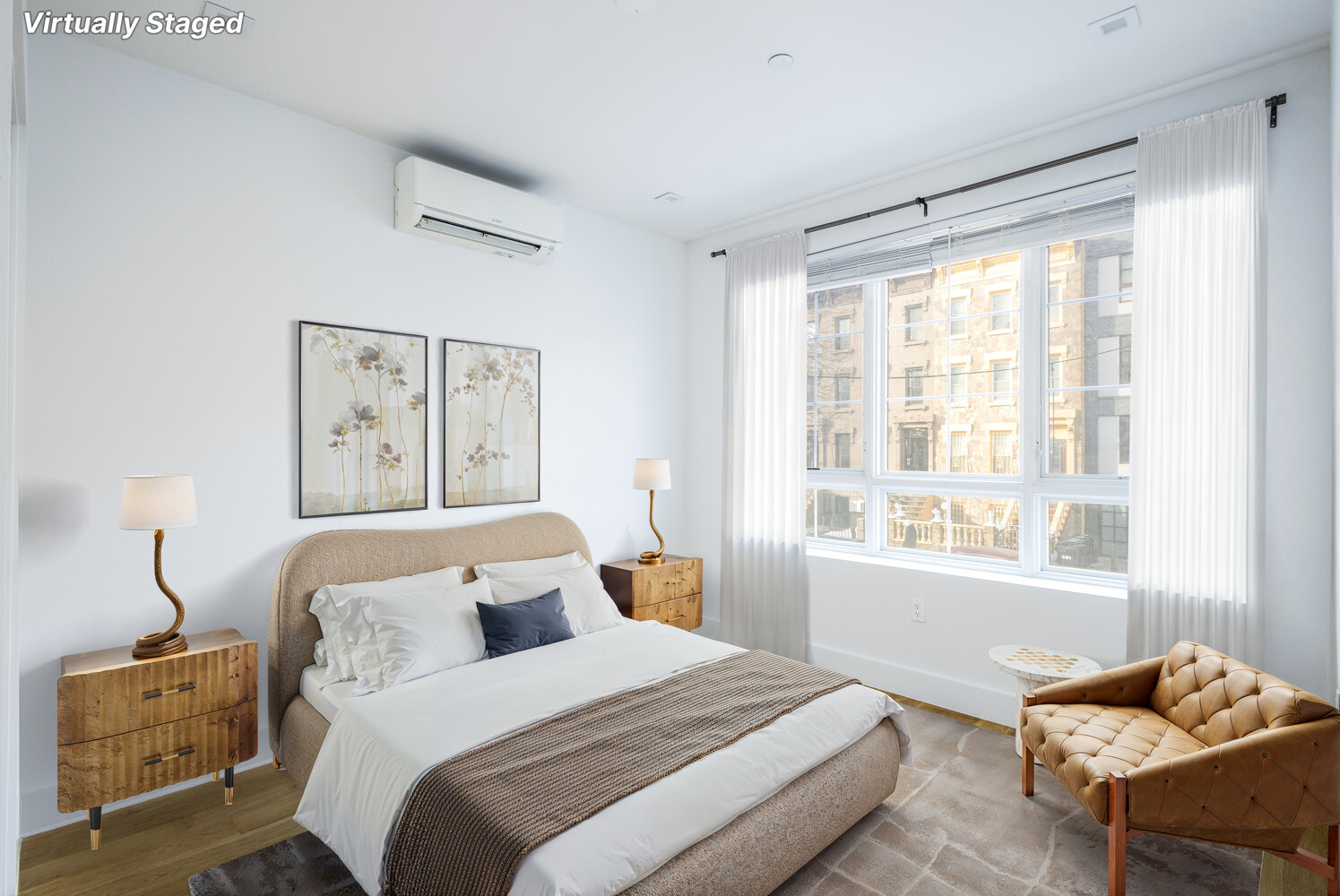 838 Quincy Street, Unit 2F Brooklyn, NY 11221 - Photo 2 of 8 a bedroom with a bed and wooden floor