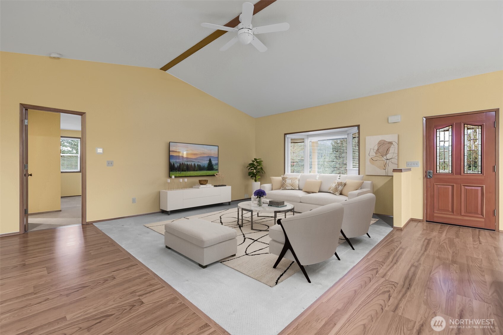 5161 Red Bridge Road Cle Elum, WA 98922 - Photo 22 of 40 a living room with furniture and a wooden floor
