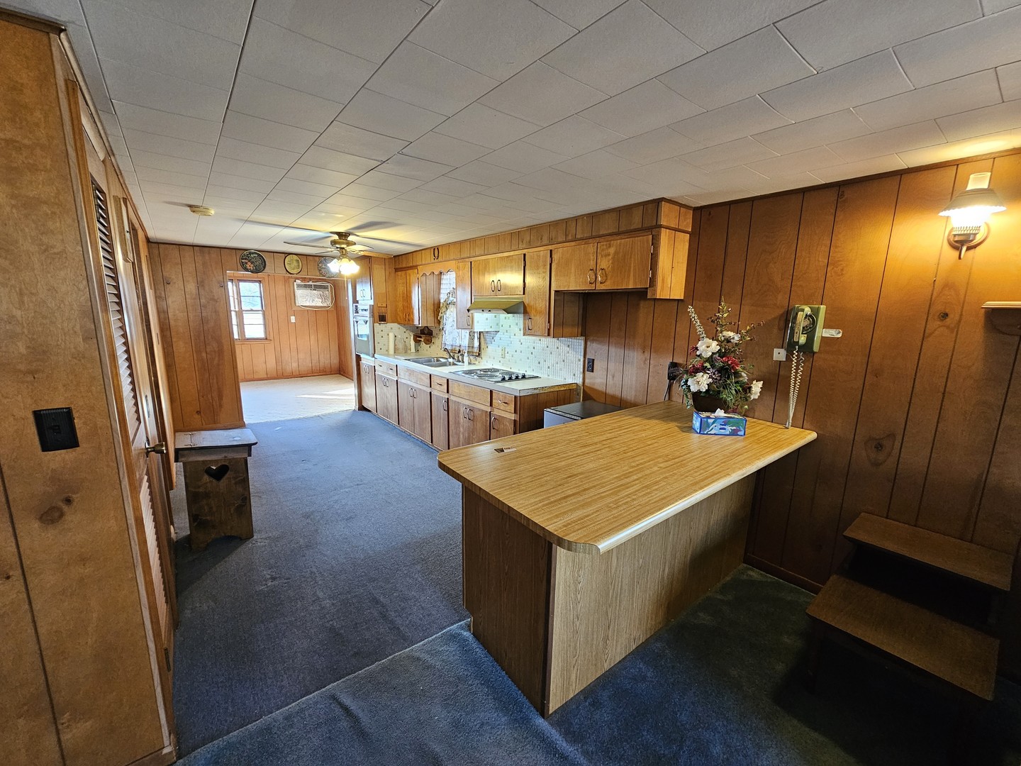 607 South Broadway Street Waltonville, IL 62894 - Photo 14 of 23 a kitchen with a sink a counter top space and stainless steel appliances