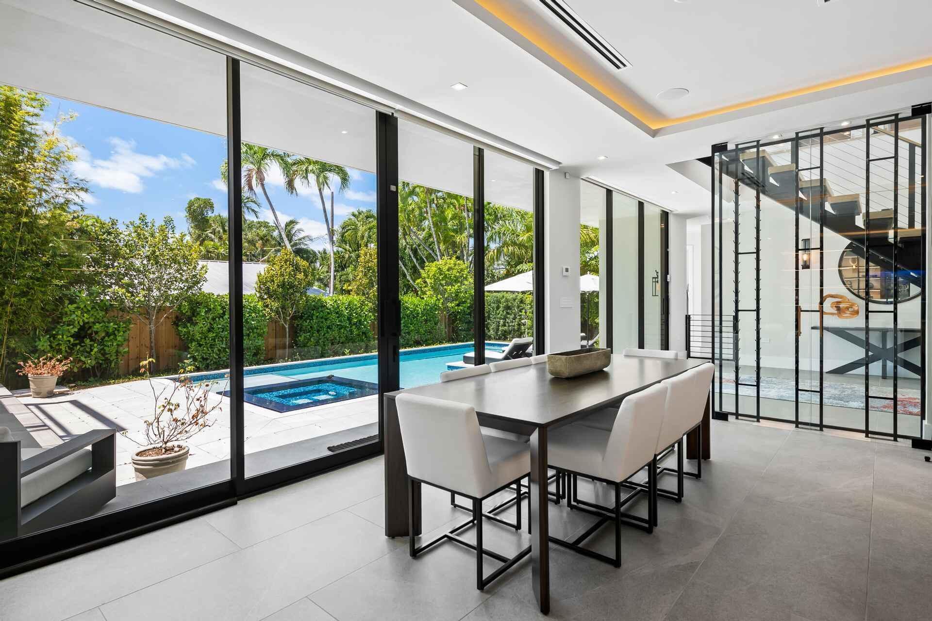 5288 Alton Road, Unit 3 Miami Beach, FL 33140 - Photo 2 of 33 a dining room with furniture and a floor to ceiling window