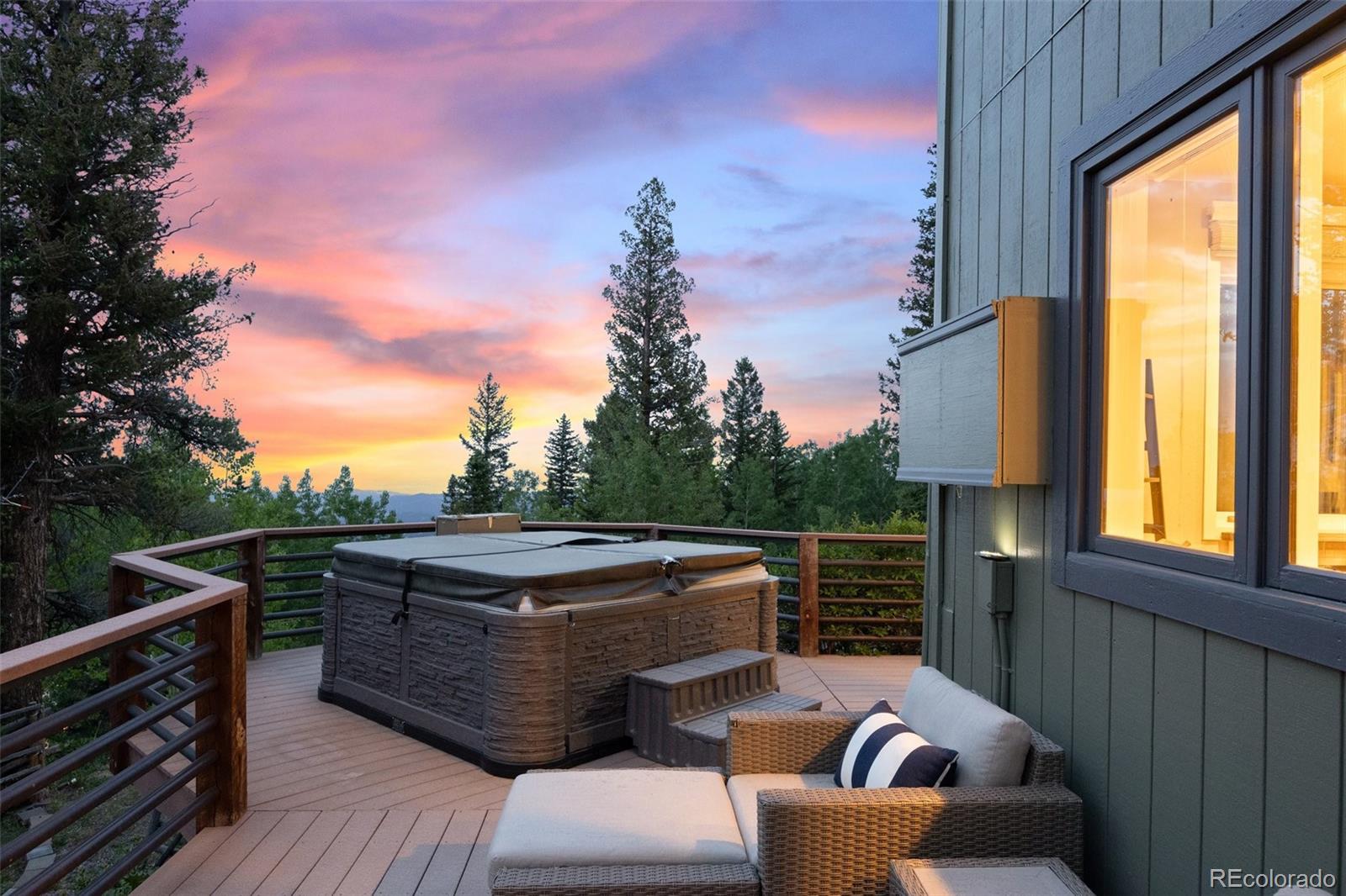 1682 Sinton Road Evergreen, CO 80439 - Photo 30 of 40 a view of roof deck with furniture