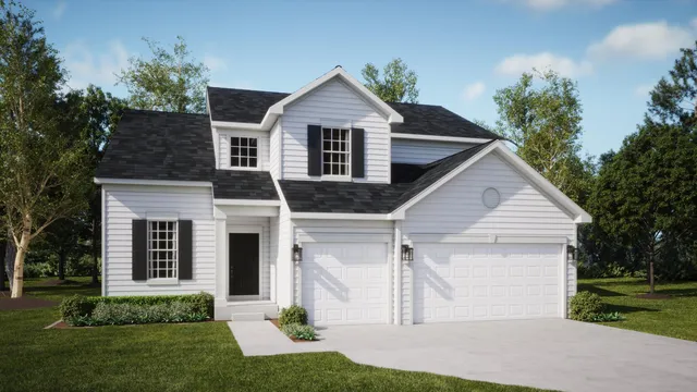 a view of front of house with a yard