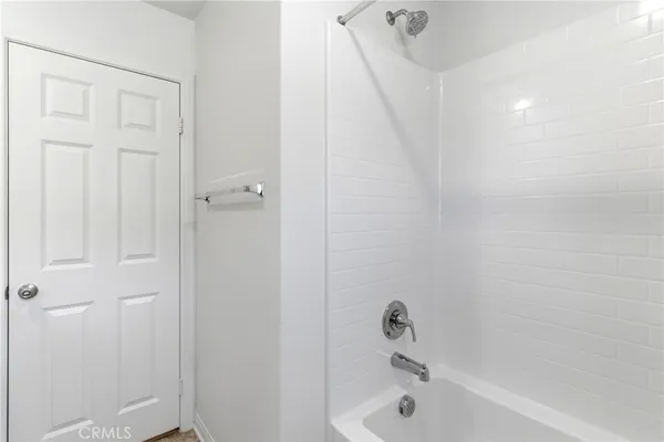 a bathroom with a tub