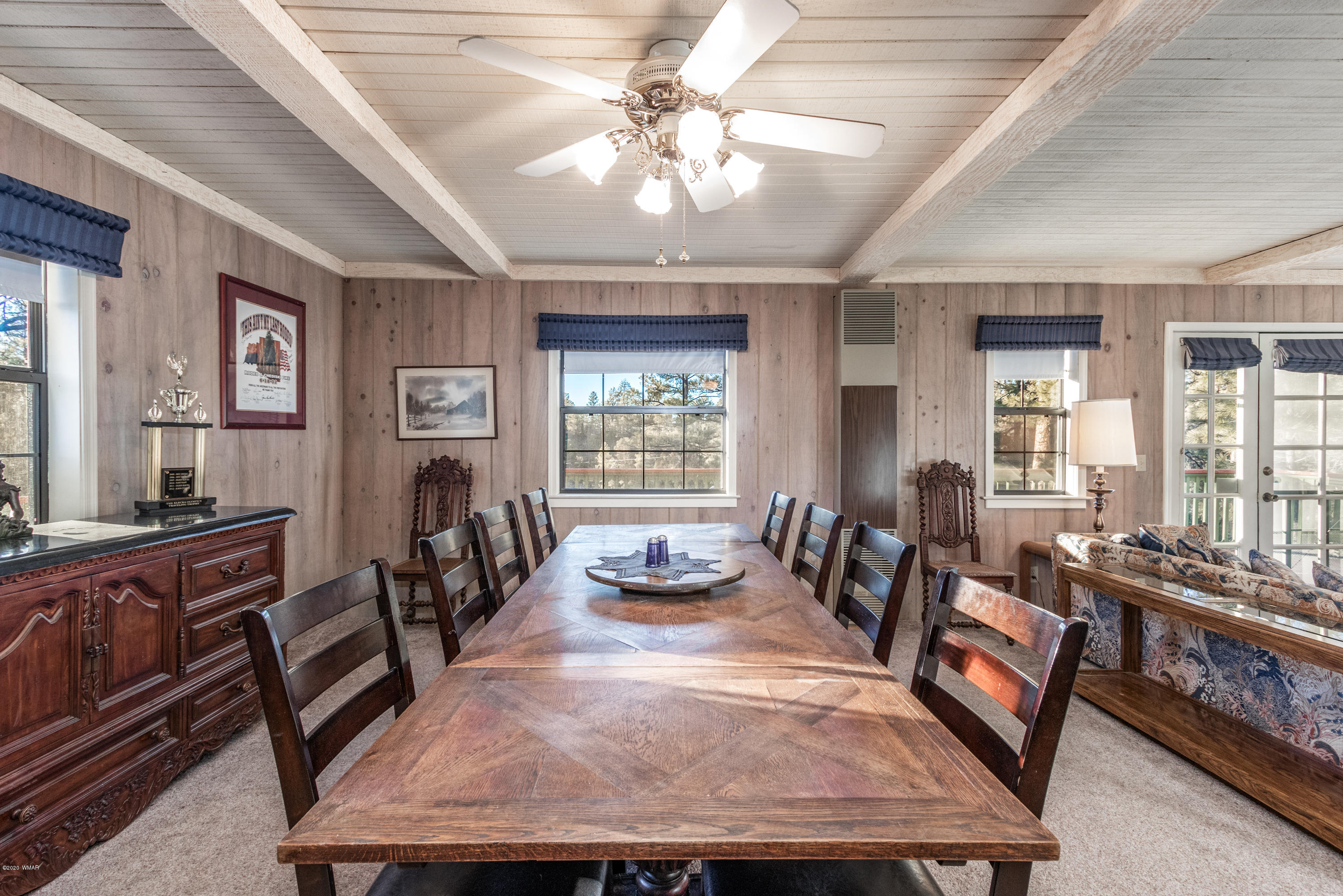 1939 Artist Draw Road Heber, AZ 85928 - Photo 13 of 40 a view of a dining room with furniture window and outside view