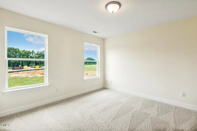 an empty room with an entryway