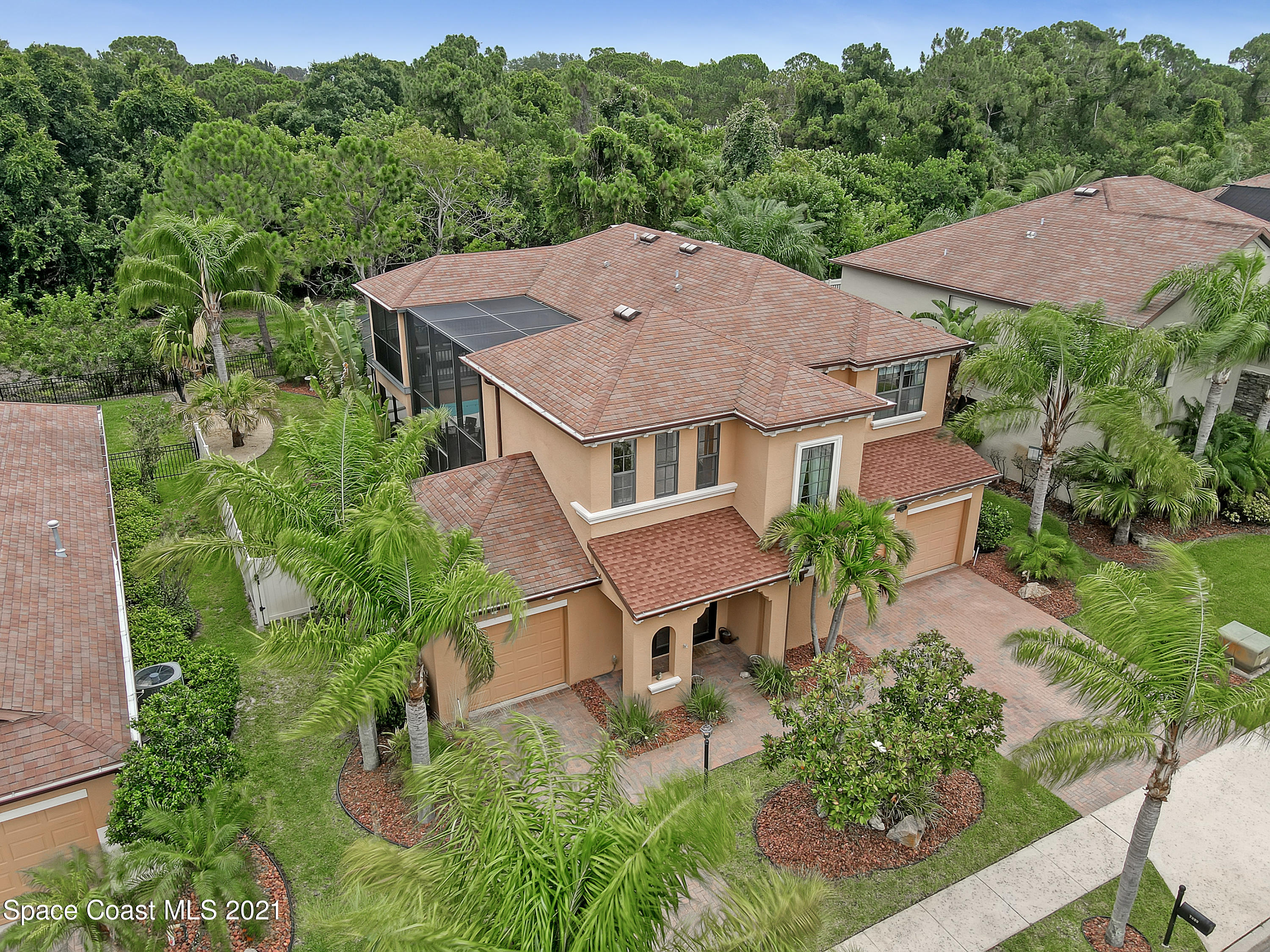 1380 Talon Way Melbourne, FL 32934 - Photo 53 of 59 an aerial view of a house with yard and outdoor seating