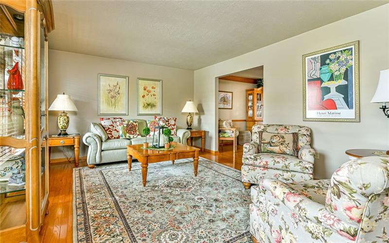 10120 Deer View Point Road Wexford, PA 15090 - Photo 2 of 24 The living room is spacious with views of the front, manicured lawn and is in neutral tones.