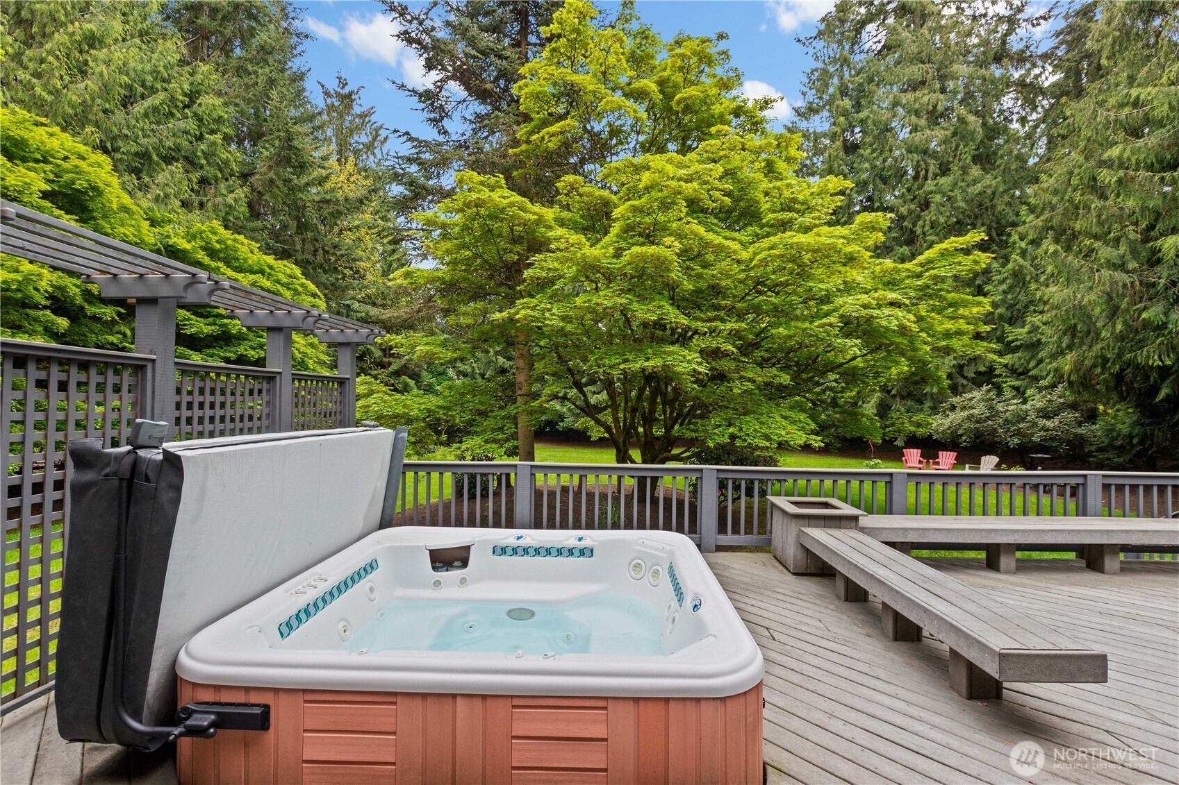 21521 47th Avenue Southeast Bothell, WA 98021 - Photo 32 of 40 a view of roof deck with furniture and trees