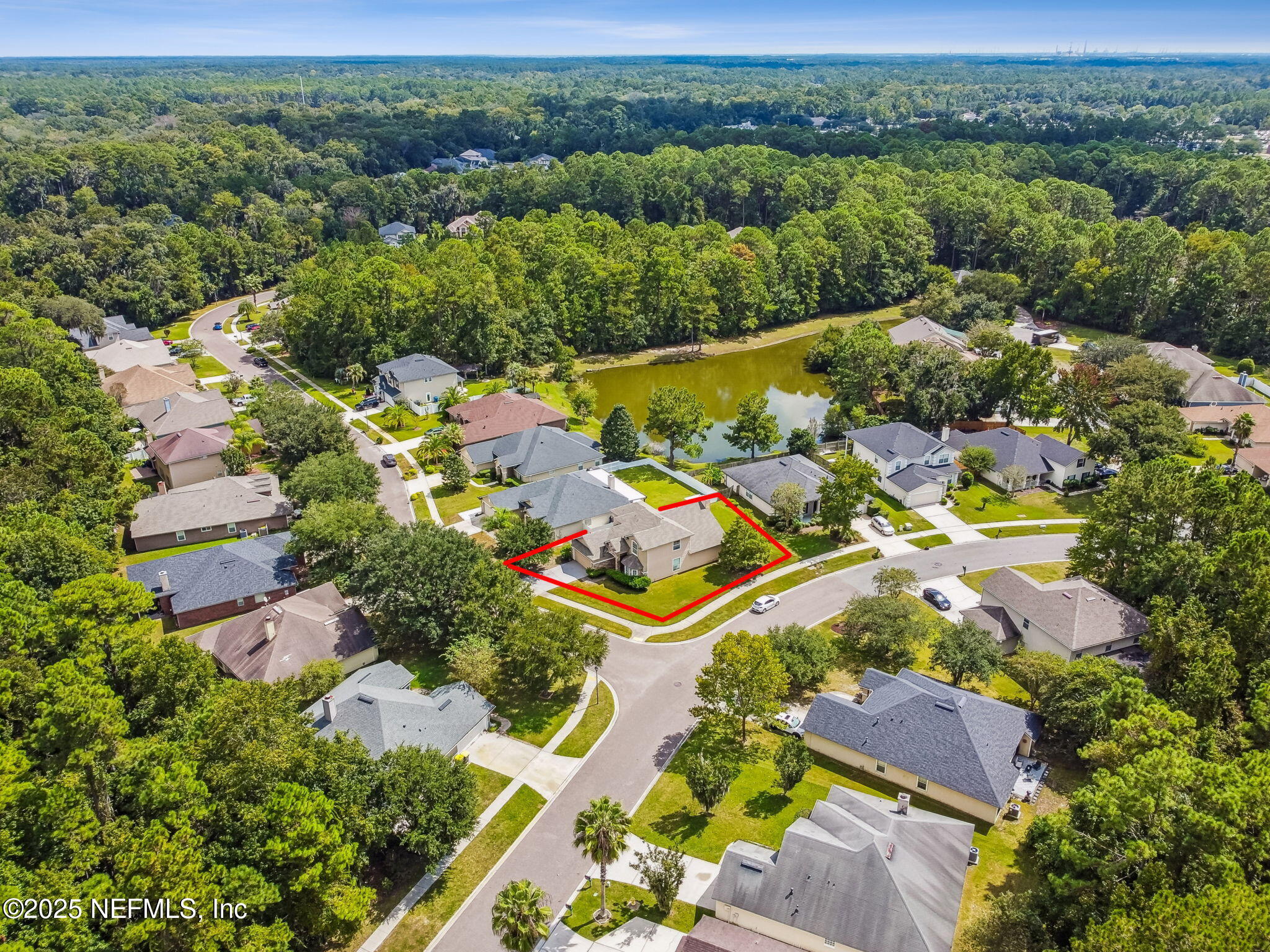 536 Spanish Wells Road Jacksonville, FL 32218 - Photo 35 of 45 an aerial view of a house with a garden