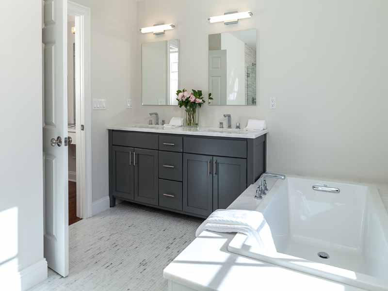 1 Laforge Road Darien, CT 06820 - Photo 15 of 24 a bathroom with a sink and mirror