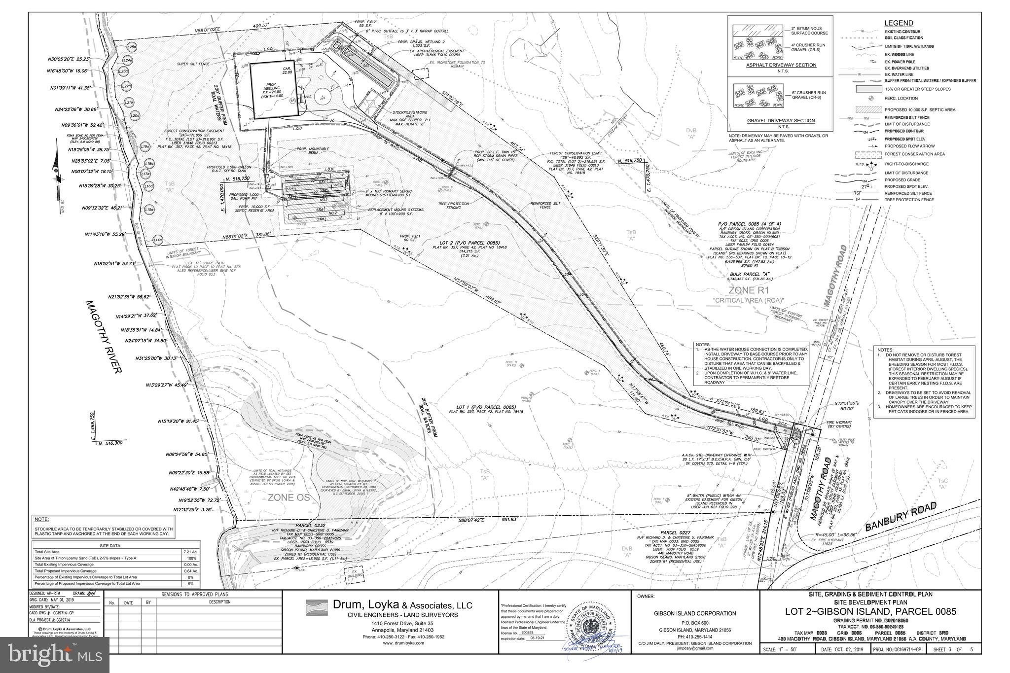 430 Magothy Road Gibson Island, MD 21056 - Photo 39 of 40 Grading Plans pg. 3