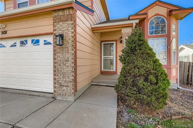 a front view of a house with plants