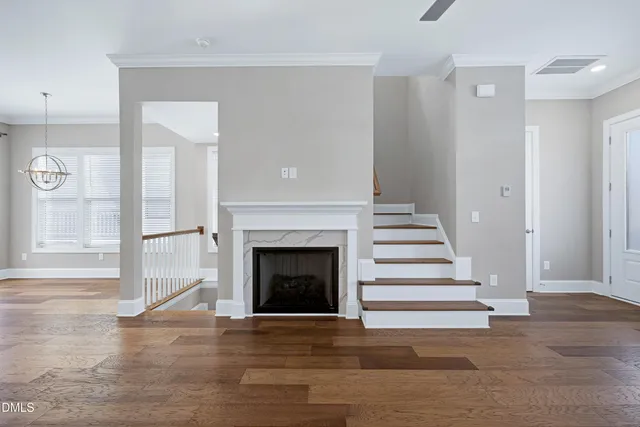 a view of a livingroom with a staircase