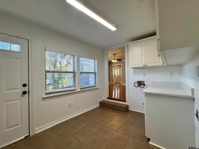 an empty room with a window