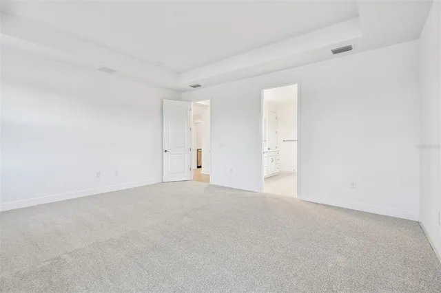 an empty room with an entryway