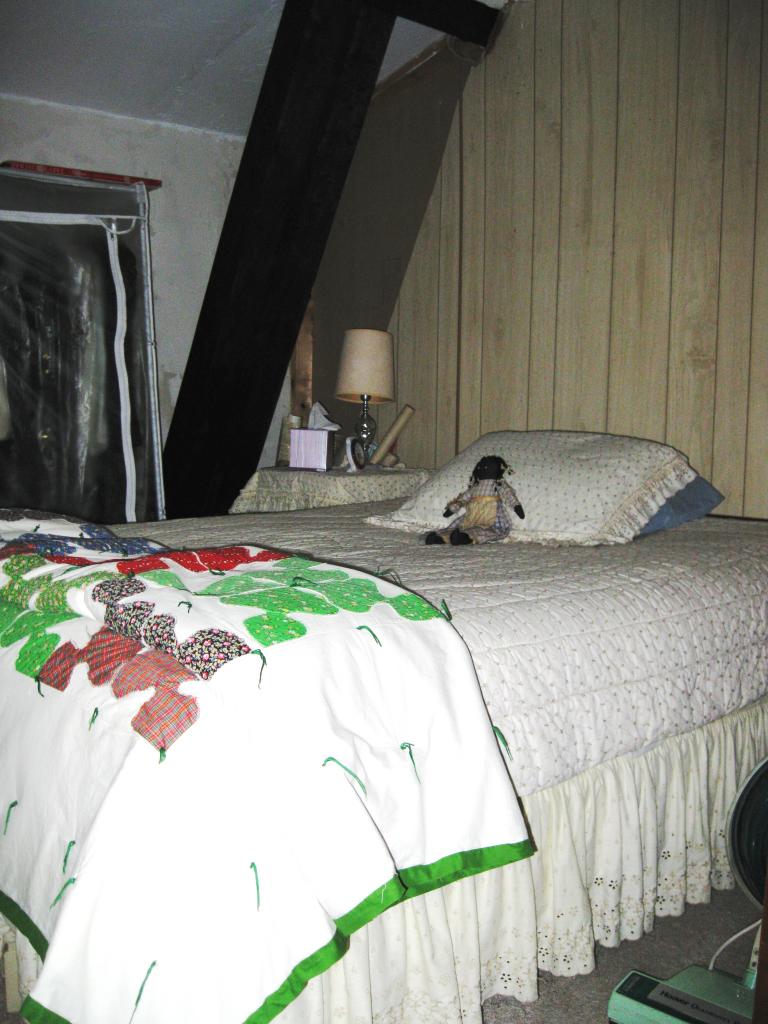648 East Otis Road Otis, MA 01253 - Photo 8 of 15 a bedroom with a bed and a mirror