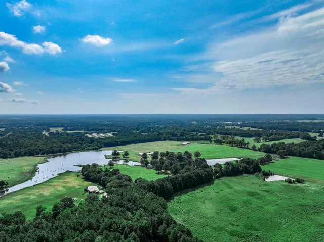 a view of a city with a houses