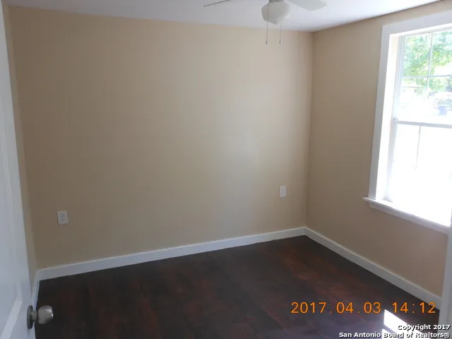 an empty room with a window