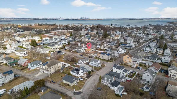 an aerial view of a city