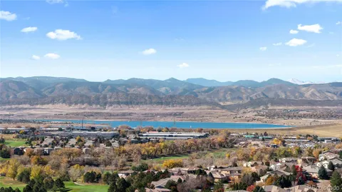 a view of city and mountain