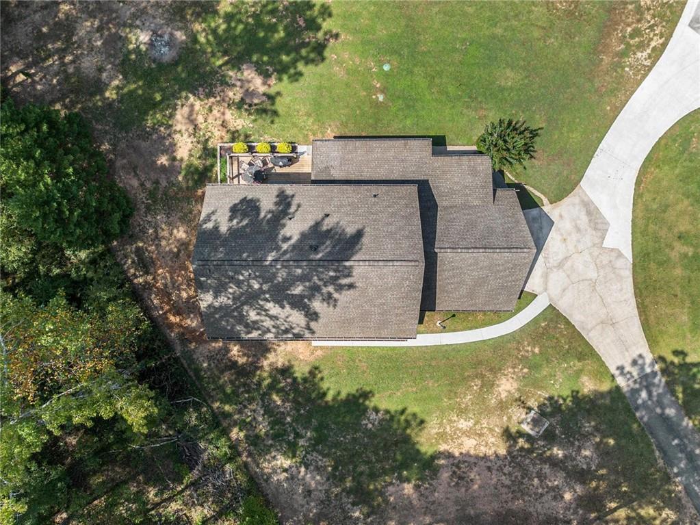 160 Old Field Road Sharpsburg, GA 30277 - Photo 55 of 58 an aerial view of a house with a swimming pool