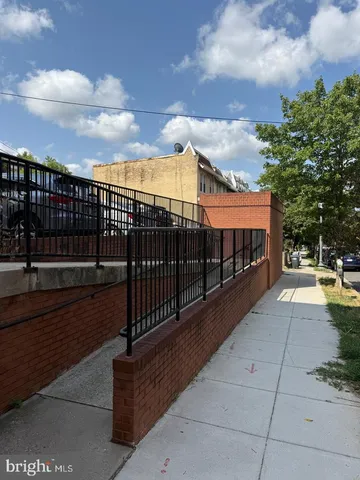 a view of a terrace with seating space