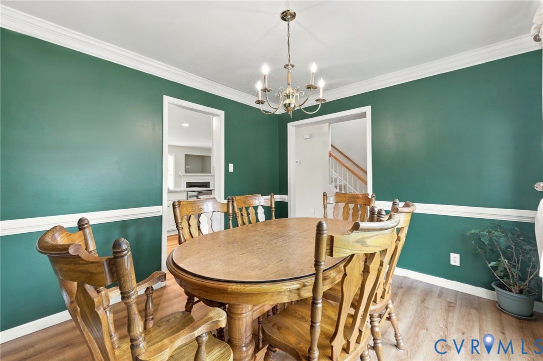 244 East Huntsman Road Sandston, VA 23150 - Photo 24 of 54 Wood-finish flooring, crown molding, chair rail mo