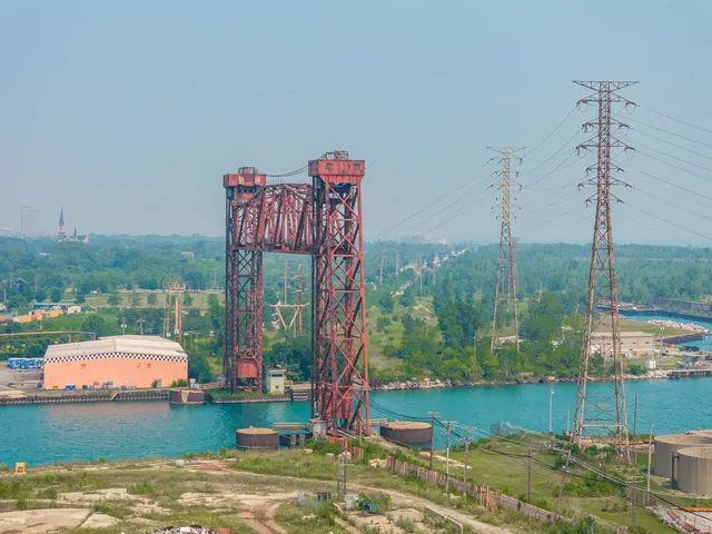 a view of a water with a large pool