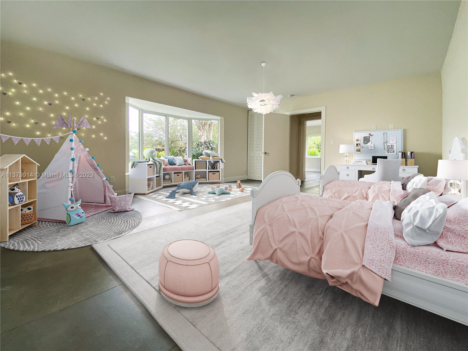 11821 Southwest 81st Road, Unit 11821 Pinecrest, FL 33156 - Photo 7 of 14 a living room with furniture and a large window