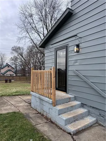 a view of backyard with green space