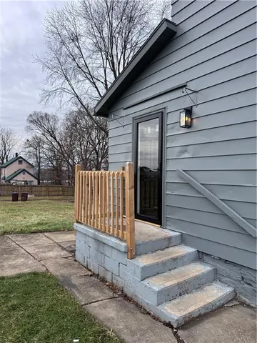a view of backyard with green space