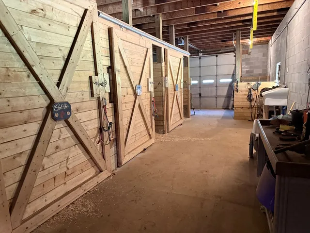 a view of a indoor basketball court