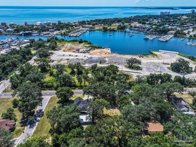 an aerial view of residential building with outdoor space