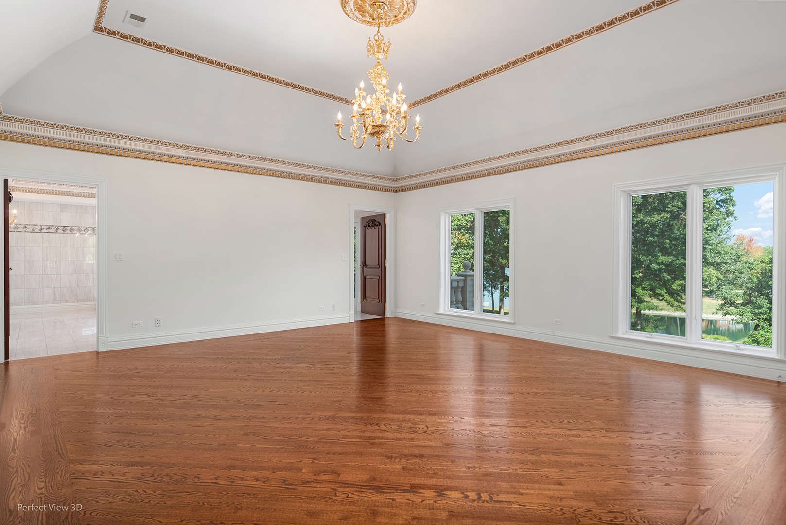 94 Hawthorne Road Barrington Hills, IL 60010 - Photo 12 of 26 wooden floor in an empty room with a window