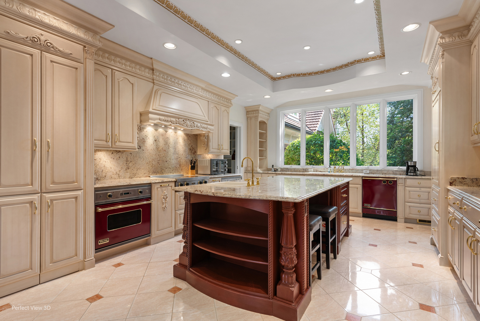 94 Hawthorne Road Barrington Hills, IL 60010 - Photo 7 of 26 a kitchen with stainless steel appliances granite countertop a stove and a refrigerator