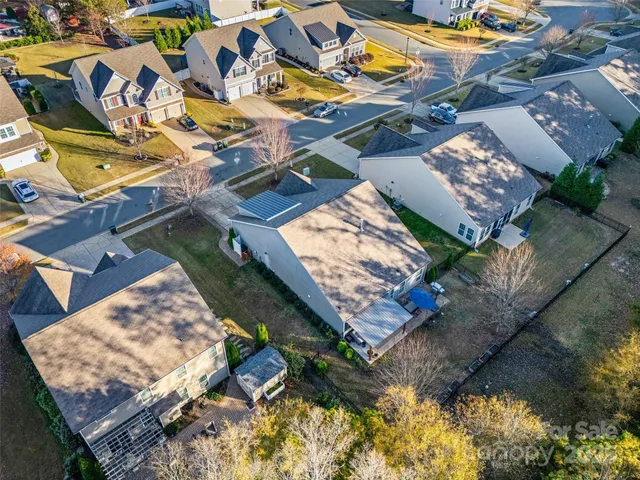 an aerial view of multiple house