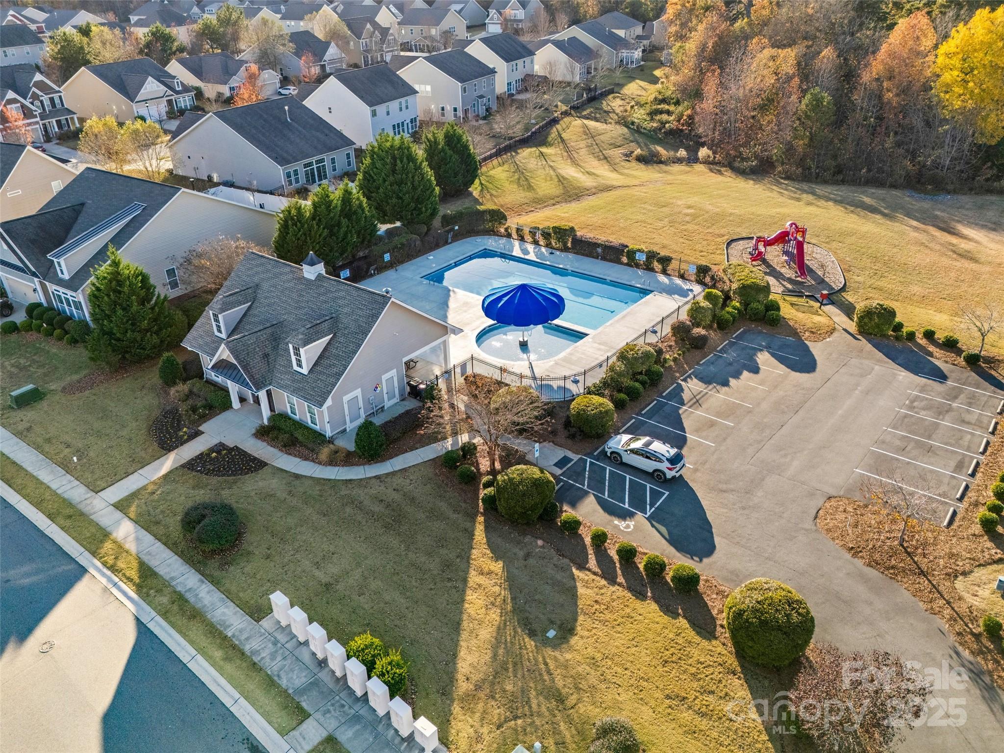 1541 Hedge Apple Road Clover, SC 29710 - Photo 44 of 48 an aerial view of a house with swimming pool and outdoor seating