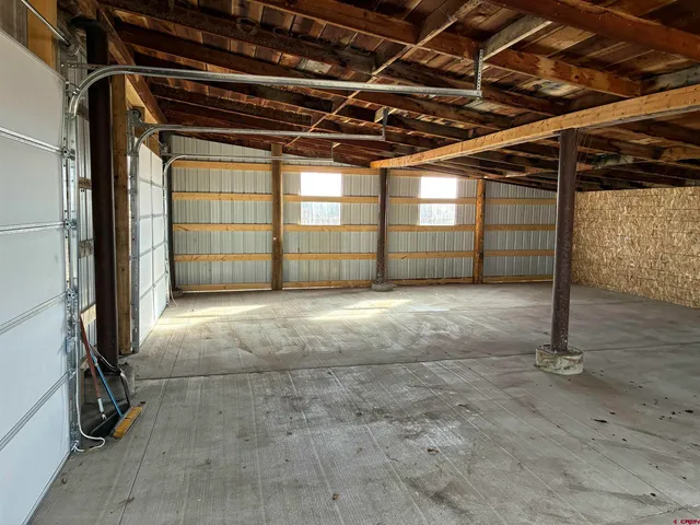 a view of a garage