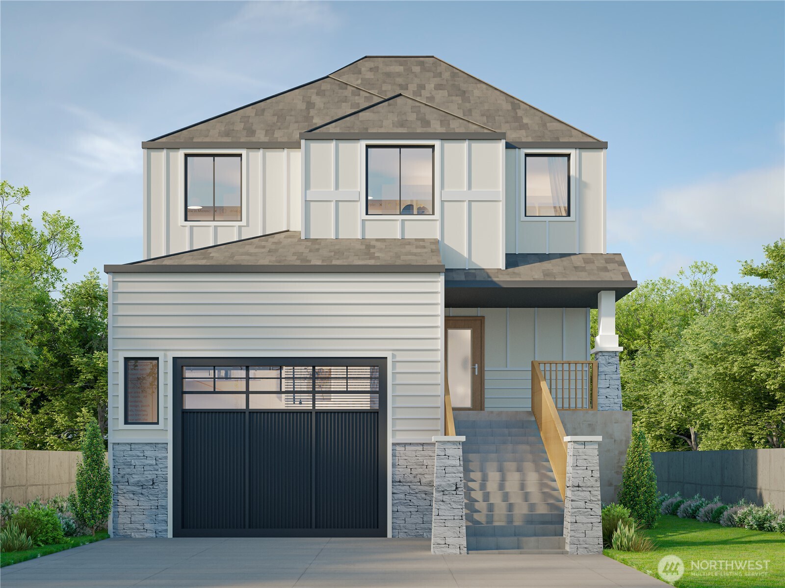 a front view of a house with yard