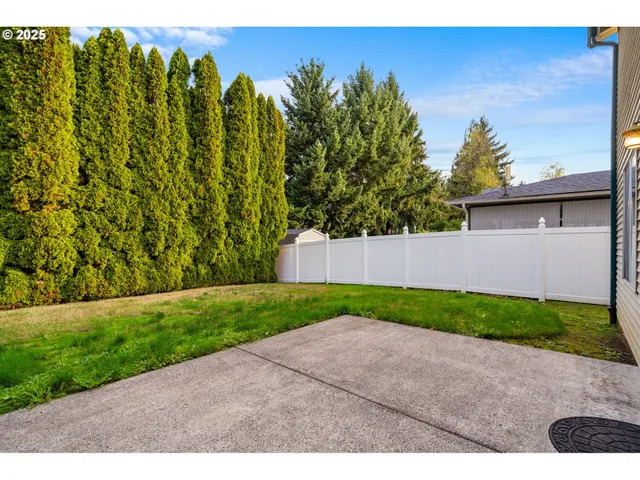 a view of a backyard