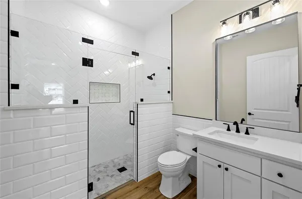 a view of a terrace with a lake