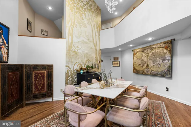 a view of entryway with wooden floor