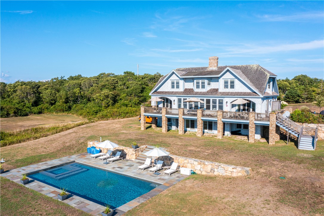 1679 Off Beacon Hill Road Block Island, RI 02807 - Photo 4 of 29 Aerial w/Pool