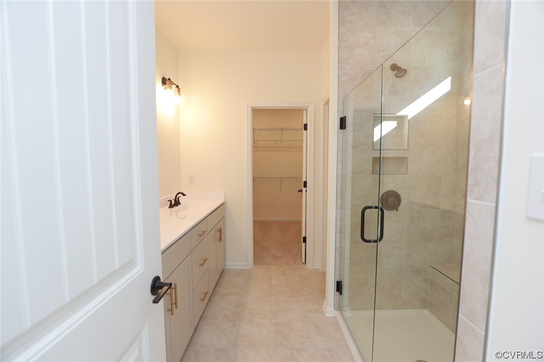 3843 Belspring Road Chester, VA 23831 - Photo 21 of 36 a bathroom with a shower and a sink