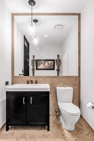 a view of entryway with wooden floor