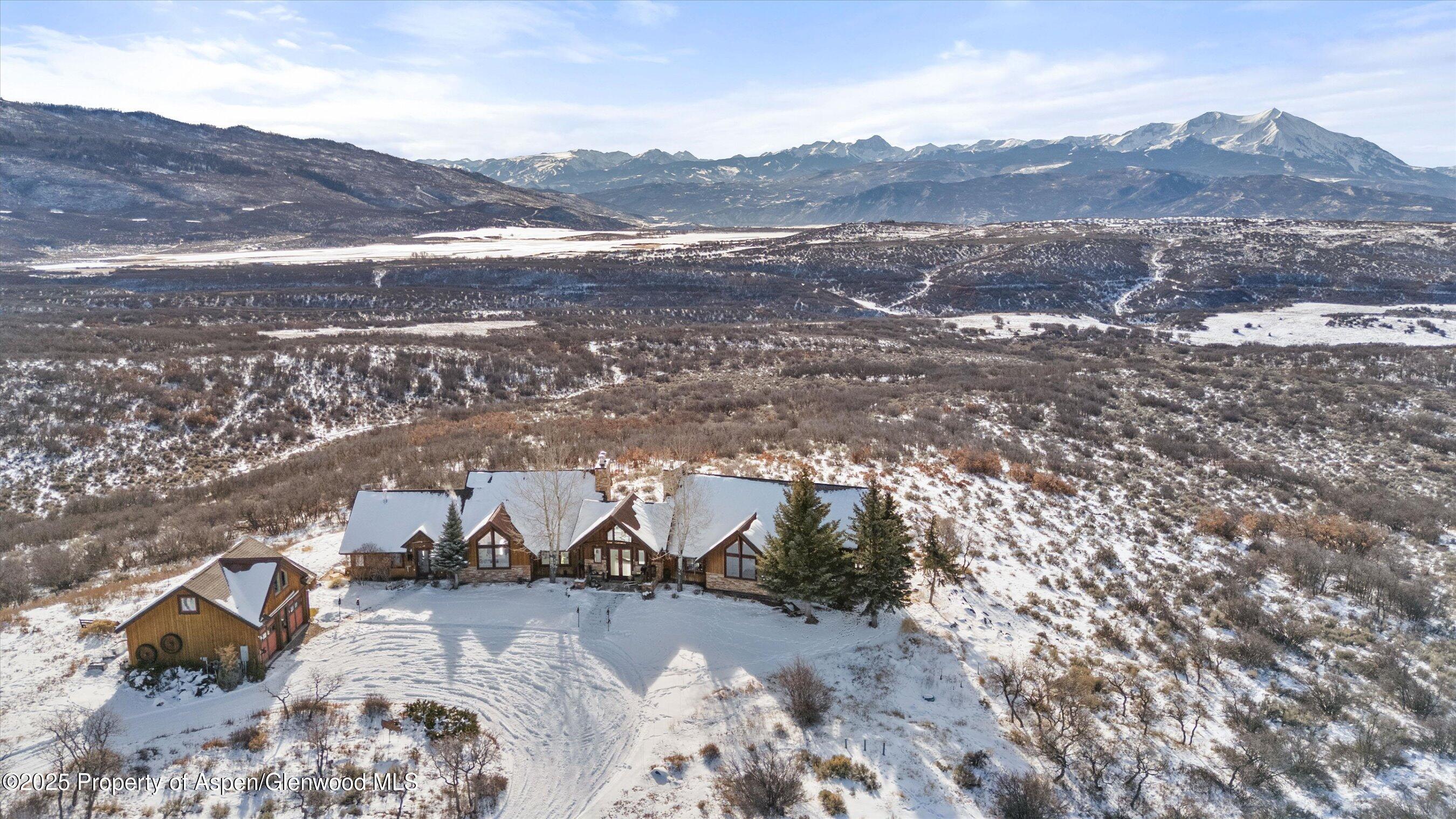 a view of city and mountain