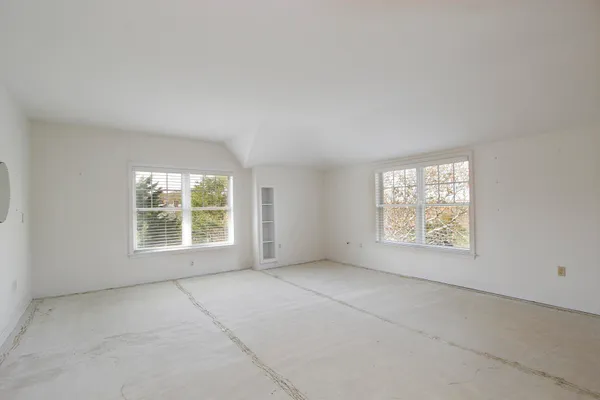 an empty room with a window