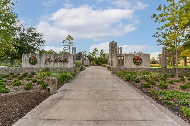 a view of a garden with a pathway