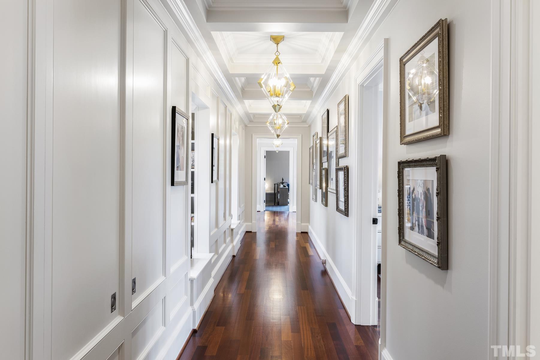483 Rosemont Drive Durham, NC 27713 - Photo 62 of 88 a view of a hallway with wooden floor and staircase